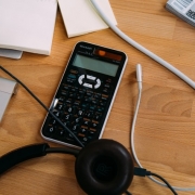 calculator on desk