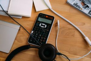 calculator on desk
