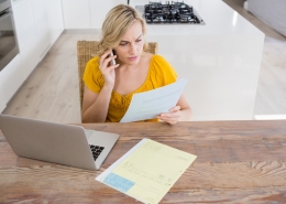 woman handling taxes